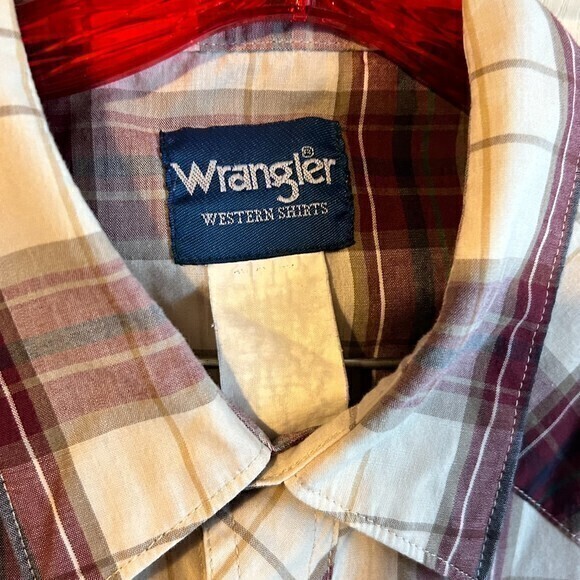 Wranglers shirt Pearl snap‎ short sleeve size 2xl red nwhite - Picture 6 of 6